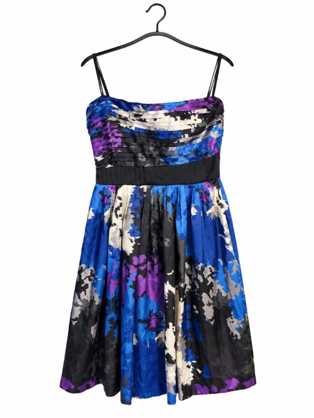 Max & Cleo Abstract Print Pleated Cocktail Dress Size 8